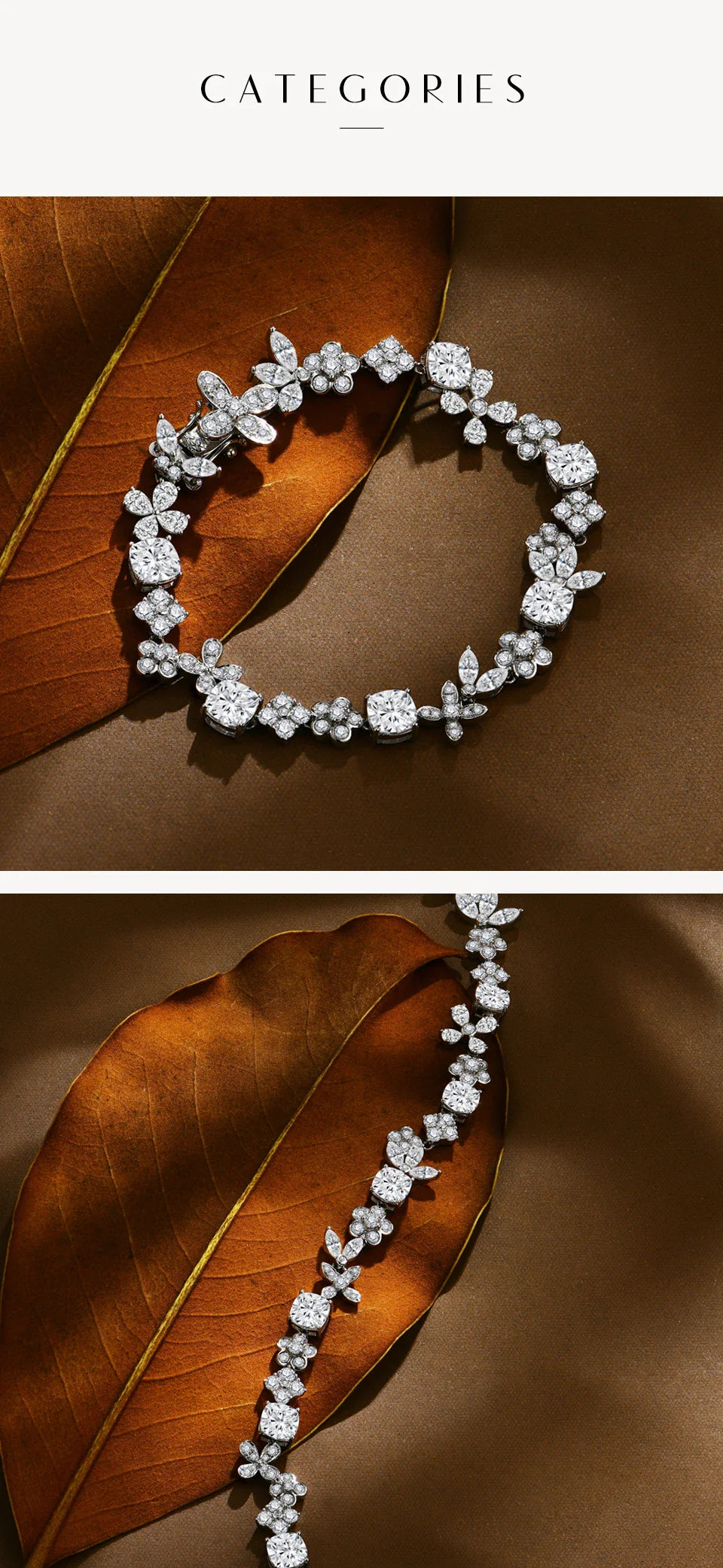 Luxury D VVS1 Color Real 925 Sterling Silver Moissanite Bracelets for Women Passed Diamond Tester Engagement Party Gift