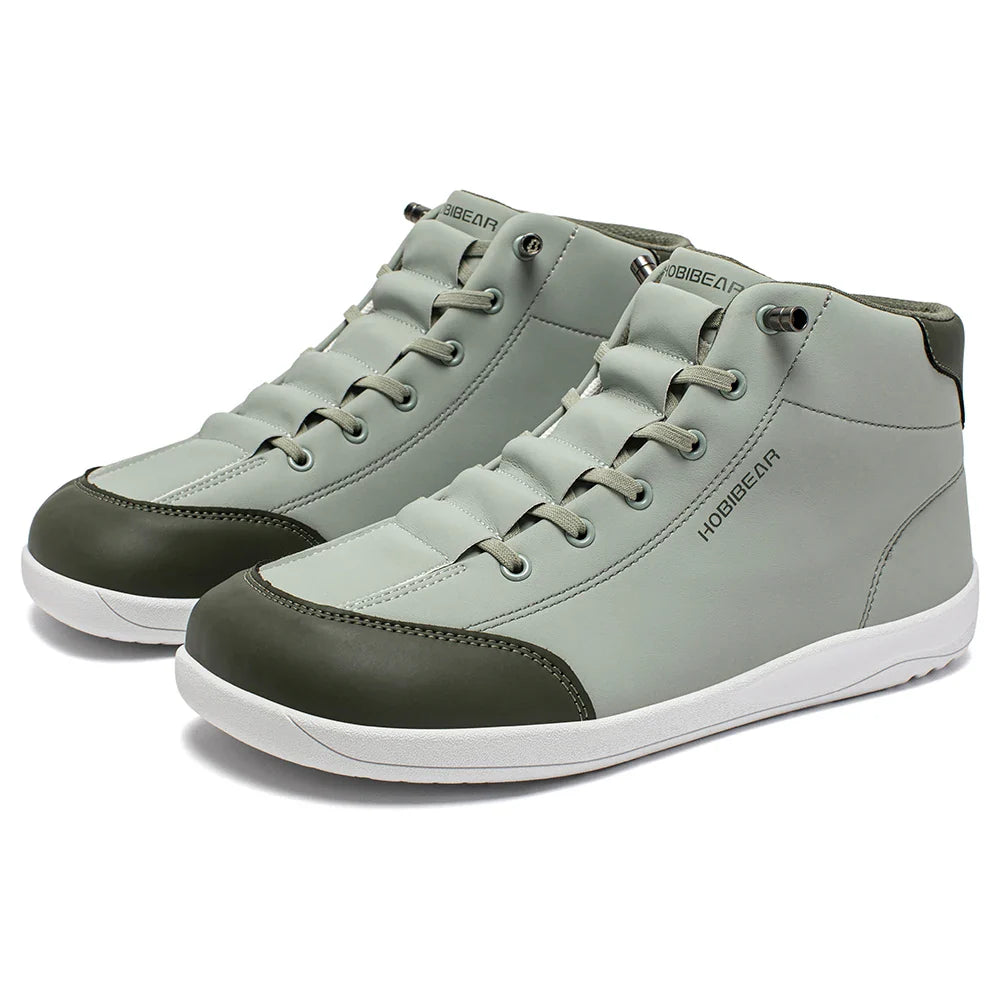Mid Top Barefoot Shoes Mens Womens Wide Toe Ankle Boots Outdoor Non-Slip Artificial Leather Shoes
