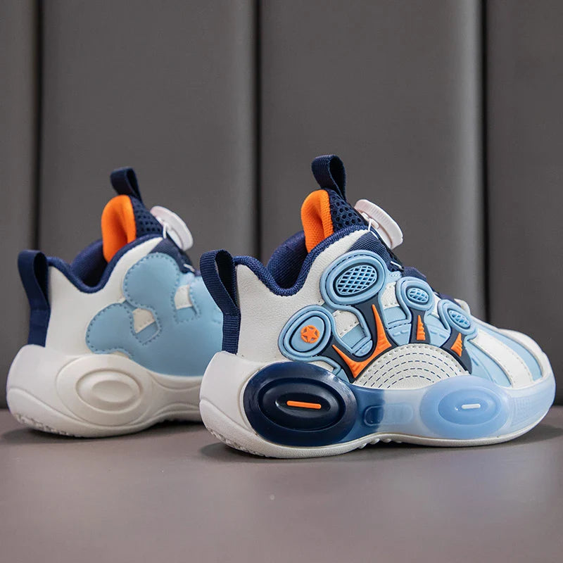 Children Fashion Sneaker Boys Casual Shoes Leather Flat Student Walking Shoes Outdoor Girl Basketball Sports Footwear Zapatillas