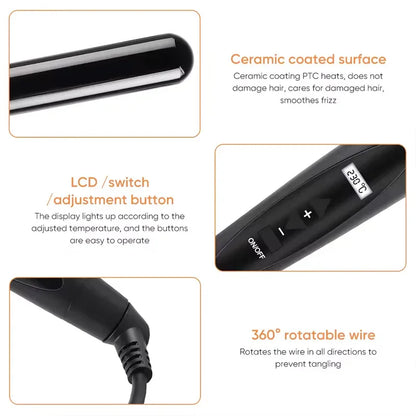 Professional Interchangeable Hair Curling Iron LCD Display Hair Curler Set 5 in 1 Interchangeable Hair Curling