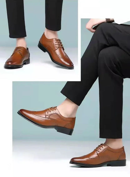 Social Shoe Male Breathable In Summer Official New Pointed Toe Men's Formal Shoes Cheap Liquidation Gentleman Legitimate Leather