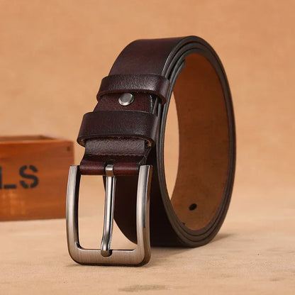Men Genuine Leather Belts High Quality Pin Buckle Waist Straps Belt  for Men LONG Large 110 120 130 140 150 160 170cm Plus Size