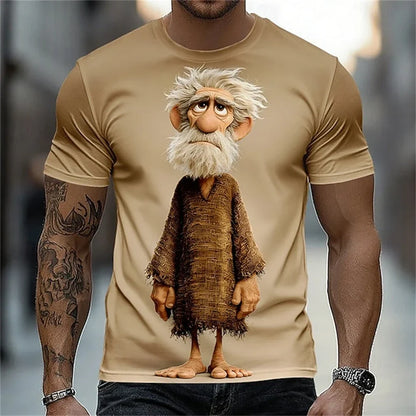 Funny 3D Print T Shirt For Men Casual O-neck Short Sleeve Tee Tops Summer Comfortable Breathable T-Shirts Fashion Loose Pullover