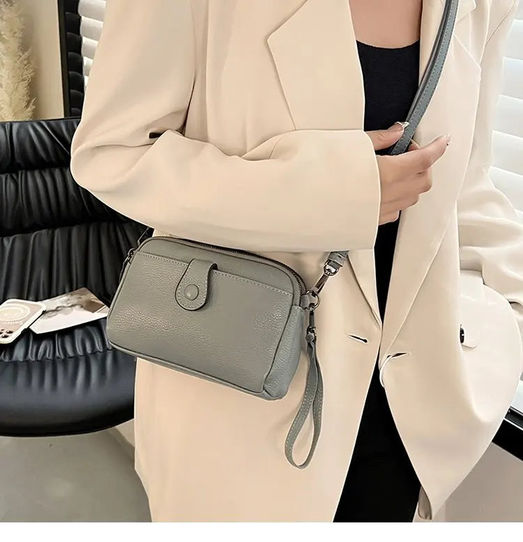 Women Genuine Leather Shoulder Bag New Casual Female  Small Crossbody Bags For Women Bag Cell Phone Bag Day Clutches