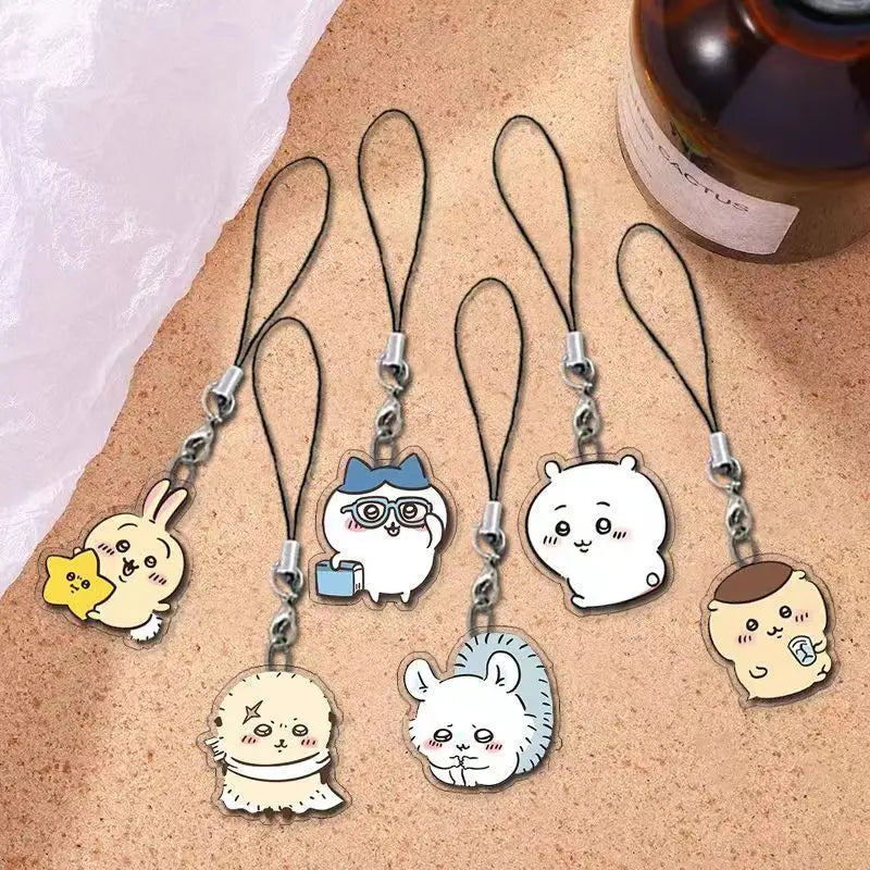 Mobile Phone Chain ハチワレ Hachiware うさぎ USAGI ちい/.かわ Mobile Phone Pendant Chain Cute Cartoon Character Small Gift