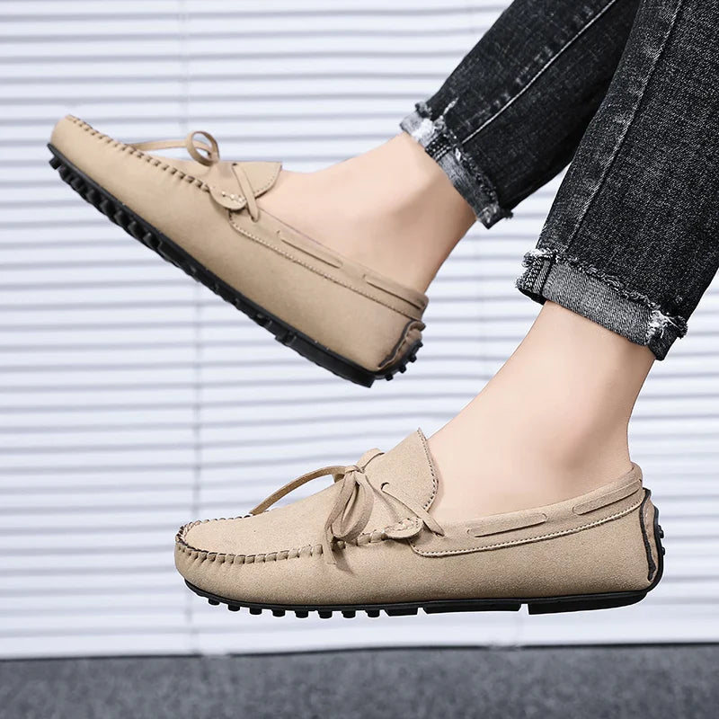 Trend Suede Men Casual Shoes Breathable Comfort Slip-on Mens Driving Shoes Fashion Men Lazy Shoes Luxury Brand Loafers Moccasins