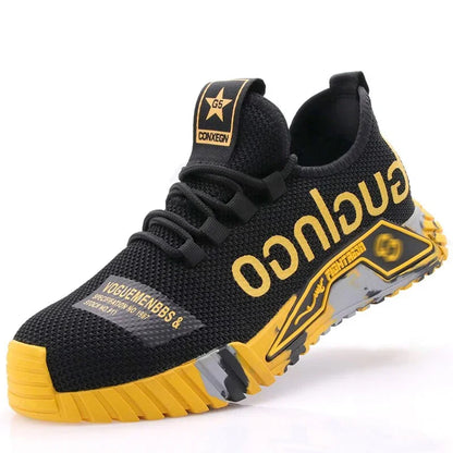 Good Lightweight Steel Toe Safety Shoes for Men Anti-puncture Work Shoes Men Breathable  Indestructible Work Safety Boots