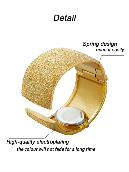 Women's Bracelet Watch reloj mujer Gold Luxury Bark Pattern Simple watch for women relojes para damas
