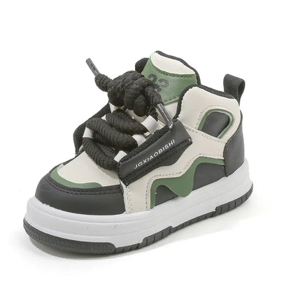 Children Tennis Shoes Spring Autumn Patchwork Leather Sports Shoes for Boy Girl Causal Versatile Kids Fashion Running Sneakers