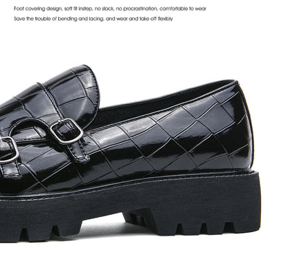 Classic Men's Dress Shoes Slip On Leather Loafers Men Platform Social Shoes For Men Fashion Casual Business Formal Shoes Male