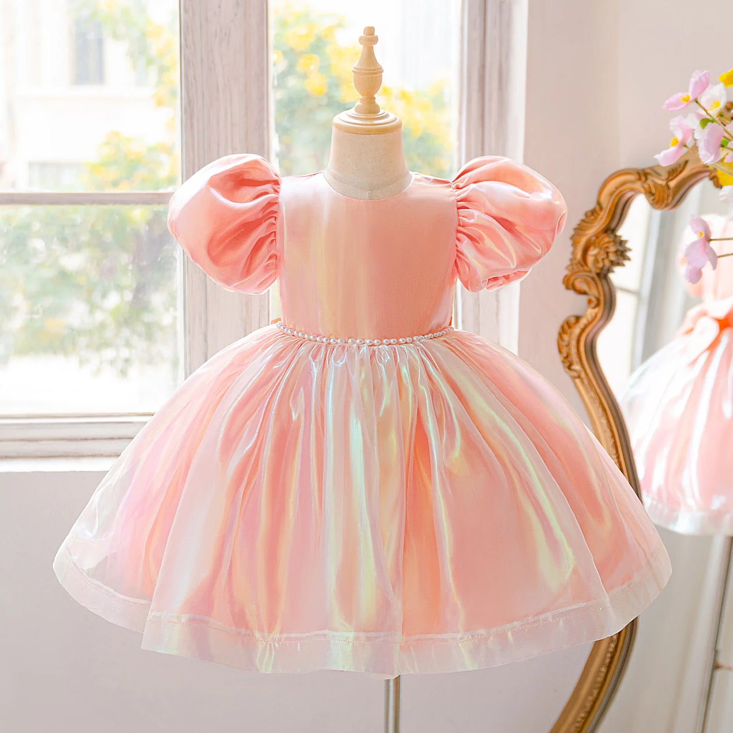 Vestido de Verão para Meninas Madrinhas Roupa Elegante Batizado Casamento Princesa Festa para Menina Gala Laço Aniversário Roupa Infantil