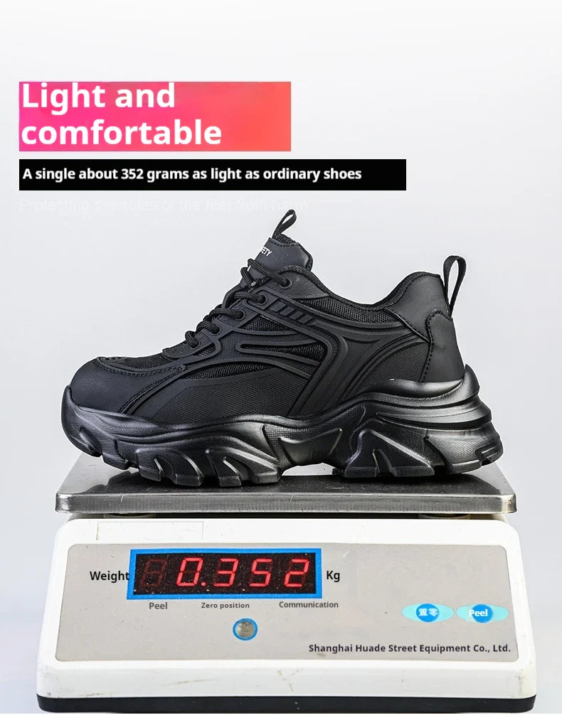 Indestructible Safety Shoes Women Work Sneakers Lightweight Security Boots Anti-smash Puncture-Proof Work Boots Steel Toe Shoes