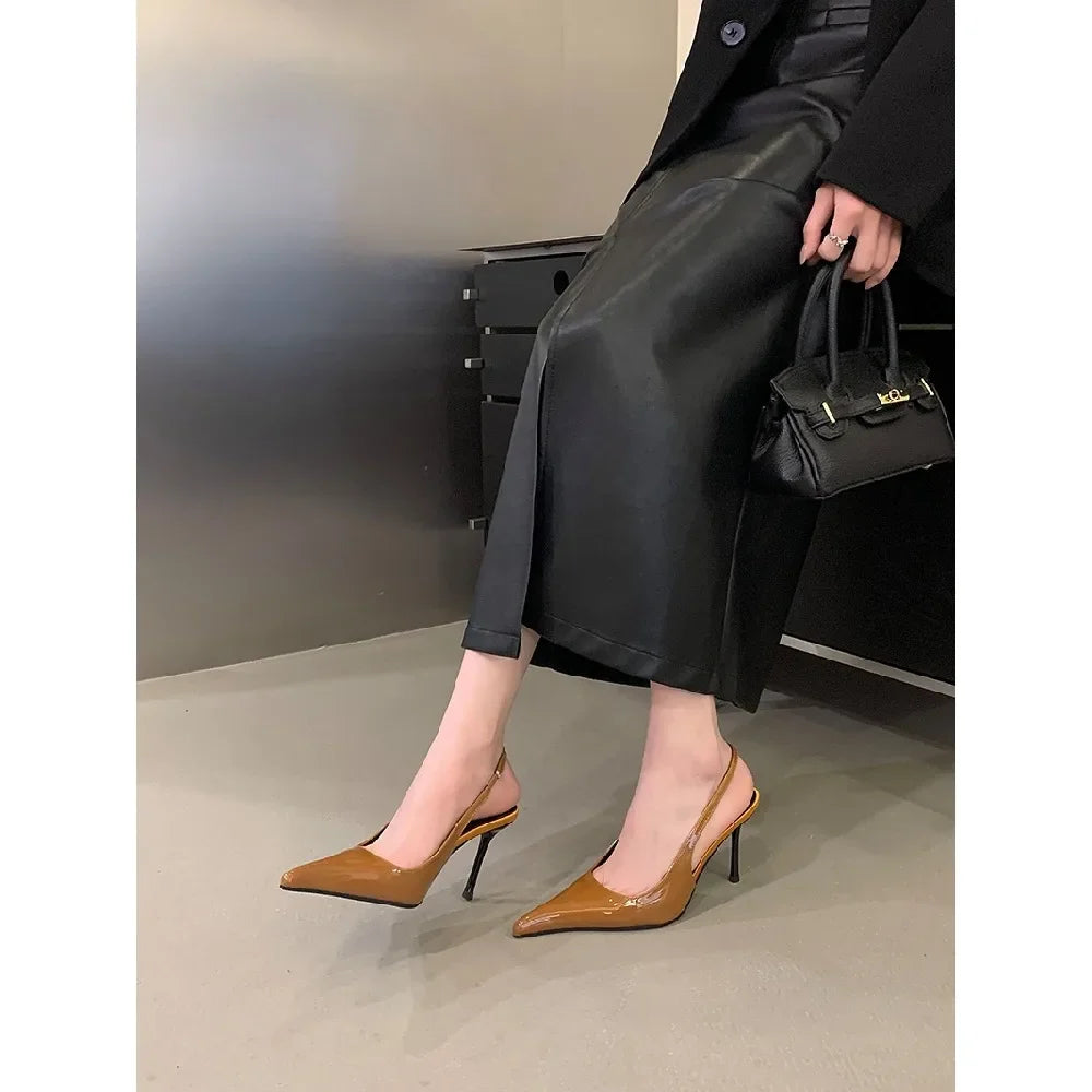 2026 Spring Fashion Sexy Pointed Toe Pumps Women Elegant Thin Heels Wedding Mule Ladies Shoes Zapatos De Mujer