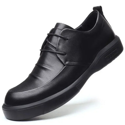 Social Shoe Male Spring Autumn Men's Formal Shoes Casual Business Cowhide 2025 Trend Black Official Cheap Clearance Footwear New