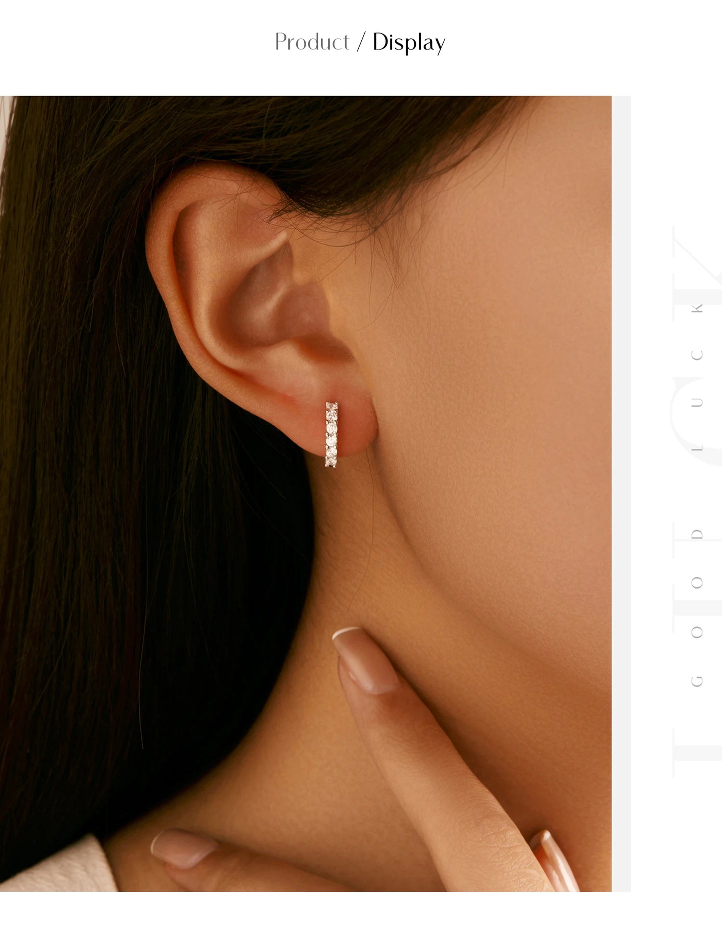 Moissanite Small Hoop Earrings 925 Sterling Silver Hollow Sparkling Ear Buckles For Women Wedding Fine Jewelry
