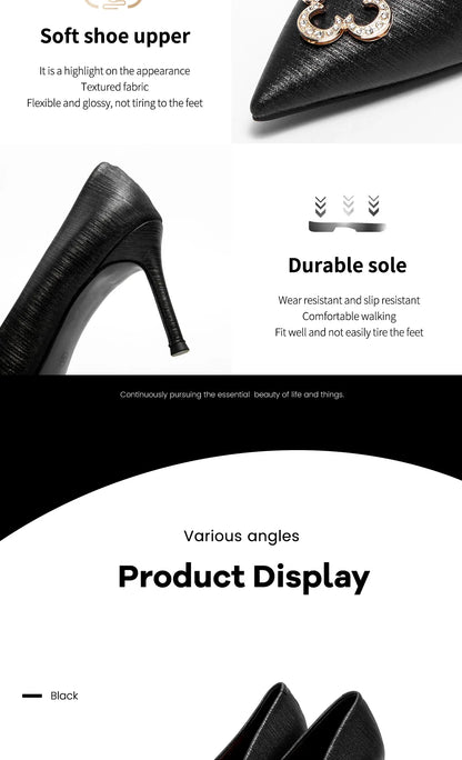 Heels Women's New High Quality Glitter Evening Shoes Women's Party Wedding Shoes 9cm