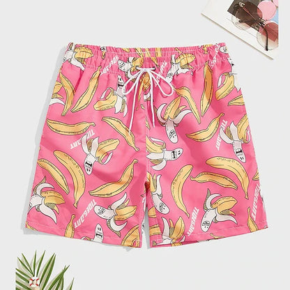 Men's Board Shorts Swim Shorts Swim Trunks Summer Beach Shorts Print Graphic Flamingo Yellow Duck Comfort Breathable Short