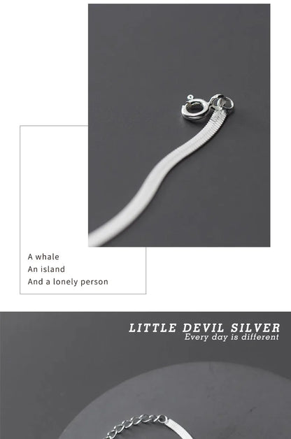 Classic 925 Sterling Silver Charm Braceket or Anklet for Women Adjustable Snake Bone Chain Fine Jewelry 2020 Design