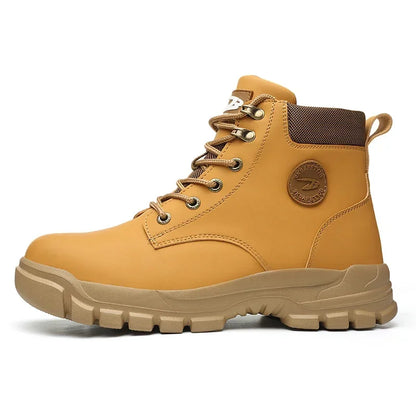 Winter Warm Men's Work Safety Boots Waterproof Rugged Steel Toe Shoes Sneakers Safety Protection Coldproof