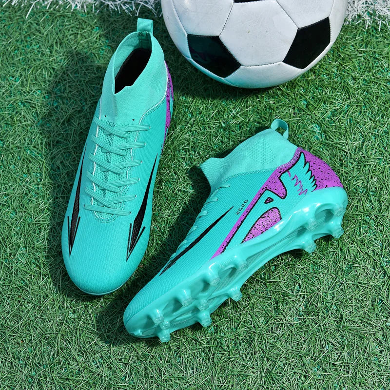 New Men Soccer Shoes Outdoor High Ankle Non-Slip Sports Shoes Ultralight Indoor Football Boots High-quality Futsal Non-Slip