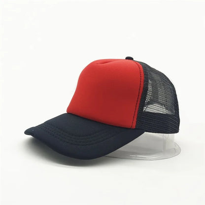 50 Color Unisex SummerTrucker Hat For Adult Net Baseball Cap Men Women Polyester Blank Mesh Adjustable Sun Hat Visor