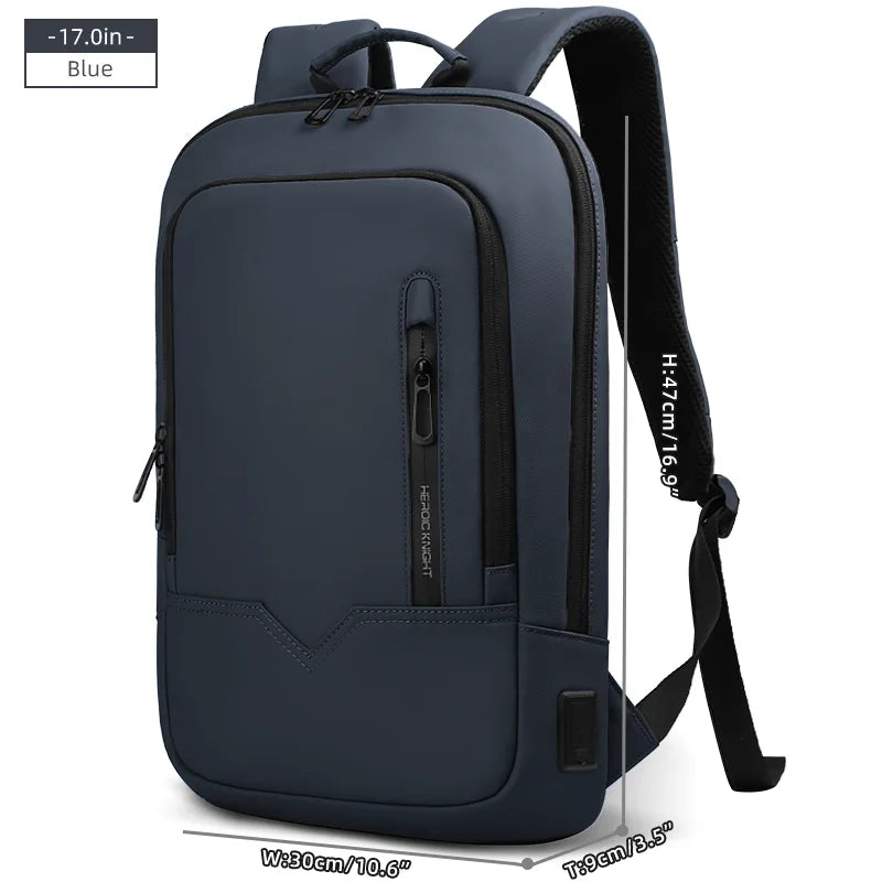 Thin Male Work Backpack Multifunctional Fashion 15.6 In Laptop Backpack Casual Waterproof Business Travel Daypack