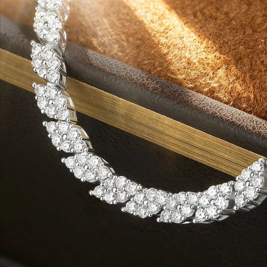 1.2MM Full D Color VVS1 Moissanite Exquisite Bracelet S925 Sterling Silver for Women Wedding Sparkling Party Fine Jewelry