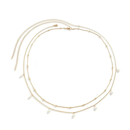 New Fashion Sexy Double Layer Pearl Chain for Women Waist Bead Belly Chain Belly Belt Summer Beach Body Jewelry Festival Gifts