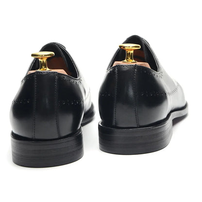 Luxury Italian Mens Wedding Dress Shoes Genuine Leather Handmade Brogue Wingtip Oxford Shoes Black Brown Formal Shoes for Men
