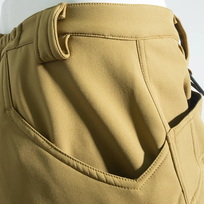 Men Winter Autumn Fleece Waterproof Cargo Pants Hiking Camping Softshell Climbing Casual Warm Tactical Military Combat Trousers