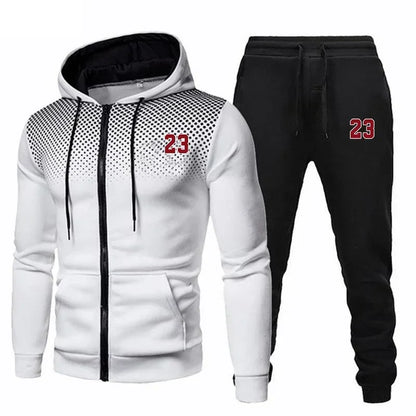 Men's Hooded Tracksuit Casual Hot Sale Single Piece Sports Zipper Sweatshirts and Sweatpants Comfort Outdoor Jogging Sport Daily