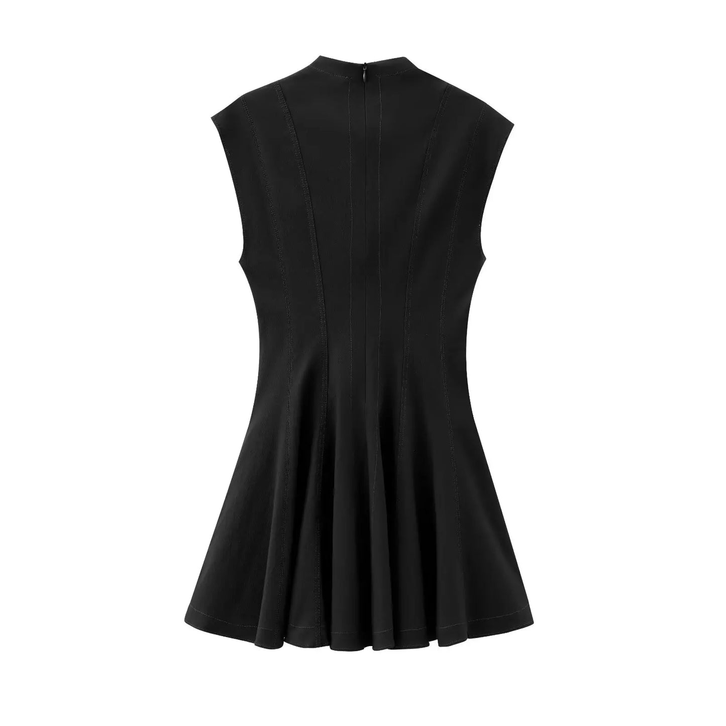 Ruffles Mini Party Dress Women Sleeveless A-Line Chic Evening Club Dress Fashion 2025 Y2K Girl Street Vestidos
