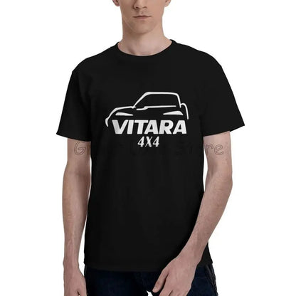 Custom Vitara Off Road Print T-Shirt Men Cotton Short Sleeve Graphic T Shirts Summer Casual Oversized Tees Tops Streetwear S-6XL