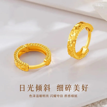 Sparkling Ice Shard Circle Women 24K Gold AU999 - Moderate size, skin-brightening shimmer, luxury 24K quality