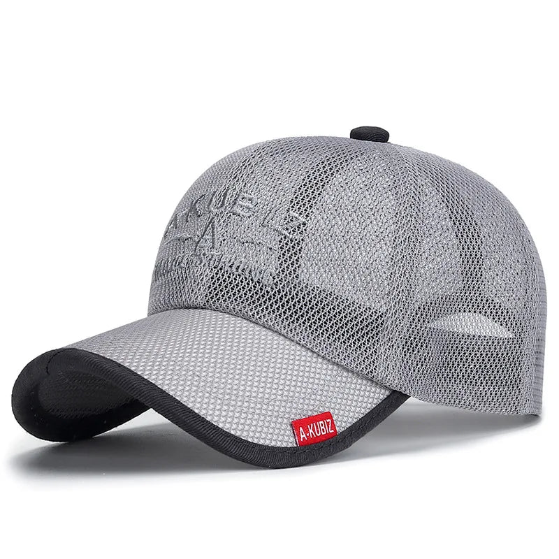 Summer Mesh Baseball Cap for Men Adjustable Visor Hat Quick Dry Breathable Sun Hats For Women Men snapback Outdoor Sports caps