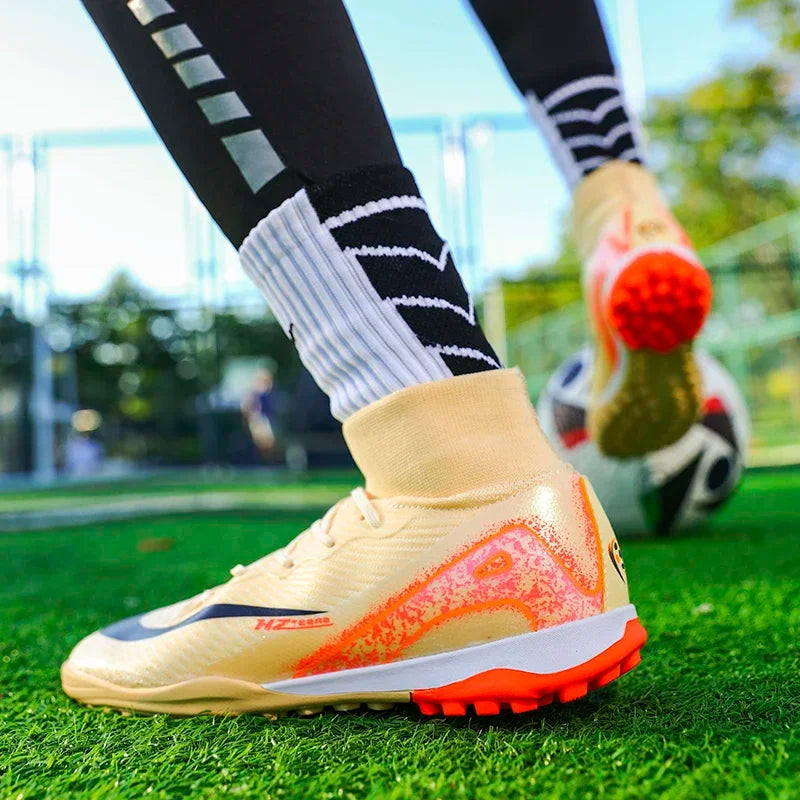 New Men Women Professional Football Boots Training Cleats Sport Sneakers Trainer Lightweight Grass Non-slip Match Soccer Shoes