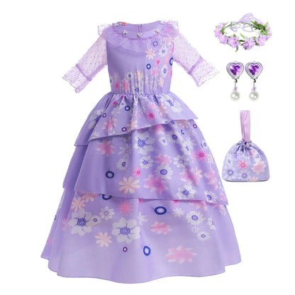 Isabella Charm Dress Girl Princess Dress Fantasy Party Kid Clothes Halloween Christmas Birthday Party Outfits