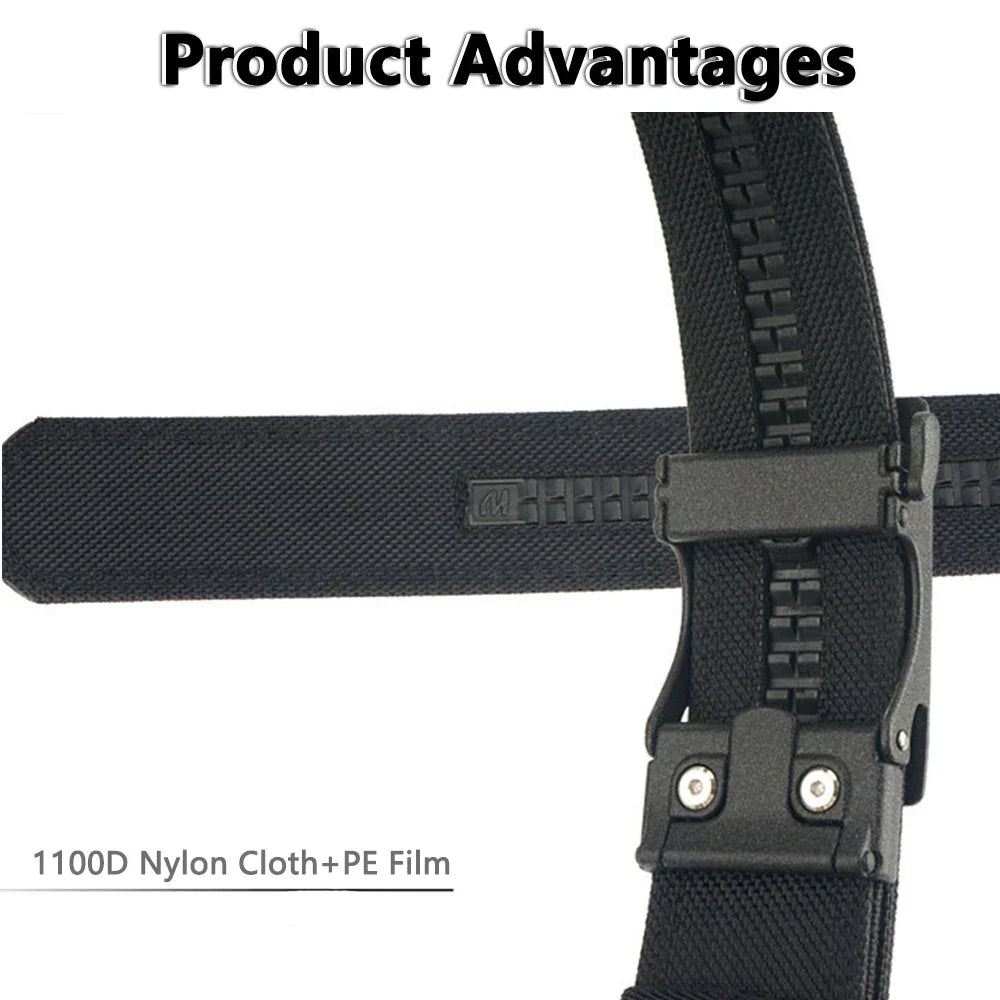 Automatic Buckle Comfortable Nylon Military Gun Belt Outdoor Hunting Multifunctional IPSC Tactical Canvas Belt Men Belt