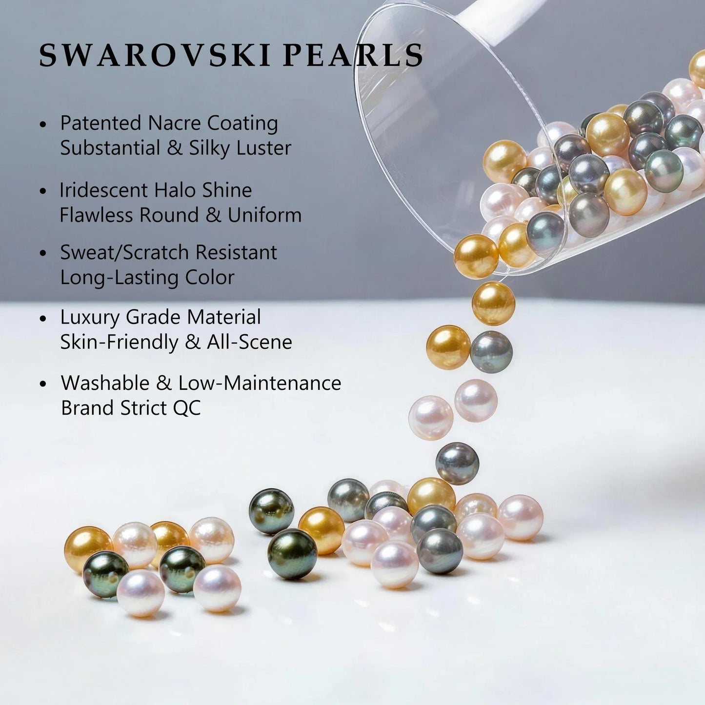 Pearl Dangle Earrings Embellished with Swarovski Crystals Exquisite Fashionable Drop Earrings Imitation Freshwater Pearl Jewelry