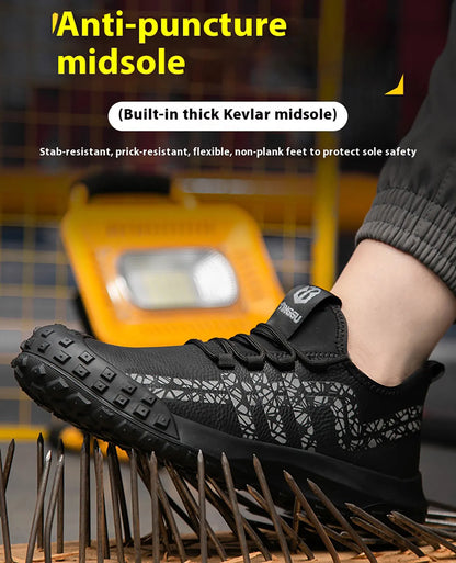 New insulated anti smashing, anti piercing, anti slip, and anti splashing work shoes for men's safety shoes