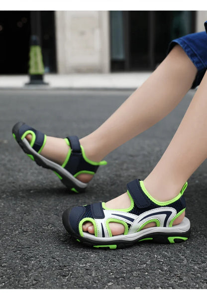 2025 Summer Boys Sandals Kids Shoes Fashion Flats Toddler Baby Girls Sandals Non-slip Casual Beach Children Outdoor Shoes