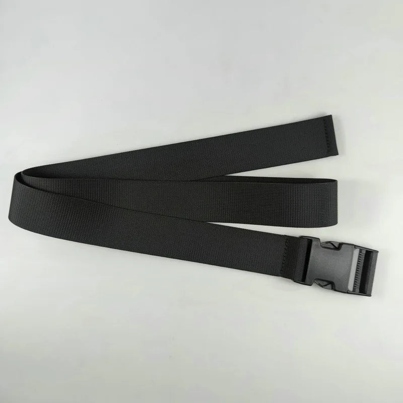 Plastic Buckle Nylon Strap for Men's Outdoor Military Training Canvas Belt 100/110/120cm Available Black