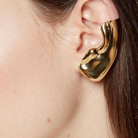 Punk Vintage Half Ear Contour Metal Ear Clip Stud Earrings For Women girls Ear Bones Clip Fashion Earring Jewelry Gift