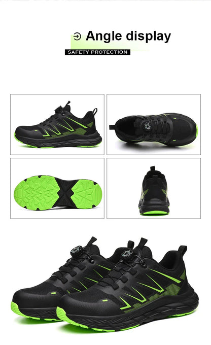Fashion Safety Shoes Men Steel Toe Work Shoes Anti-smash Anti-puncture protection Construction Functional Shoes Men Work Boots