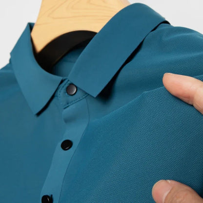 10 Color Men's Thin Polo Shirt Summer New Ice Silk Popular Business Casual Breathable Lapel Polo Shirt for Man Brand Clothing