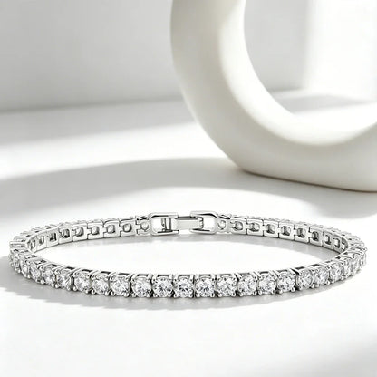  5A Cubic Zirconia Tennis Bracelet for Women Sparkling Diamond Bracelets Daily Wear Party Fashion Stackable Jewelry Gift