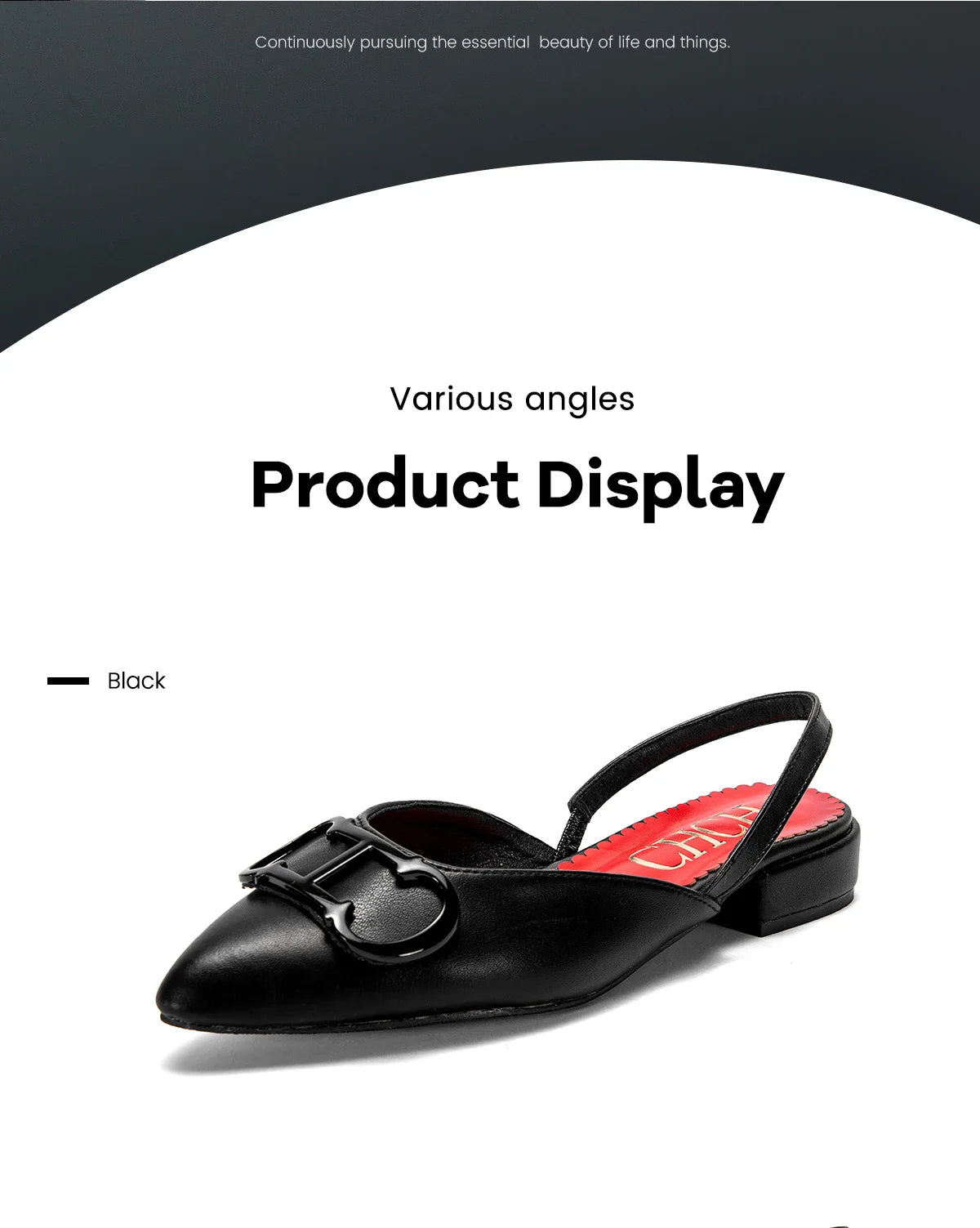 Women's Sandals 2024 New Black Pointed Flat bottomed loafers Simple Black Business Women's Shoes