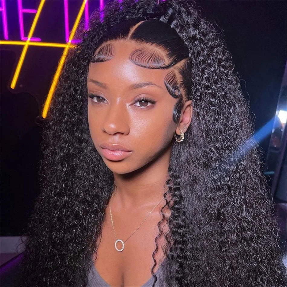 34 36inch Hd 13x4 13x6 Curly Wigs Deep Wave Frontal Wig Brazilian Curly Human Hair Wig Loose Water Wave Wig For Women