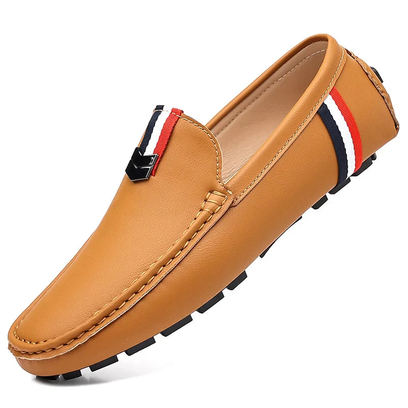 Men's Loafers High Quality Anti-slip Casual Shoes Men's Leather Loafer Outdoor Breathable Lightweight Soft Driving Shoes