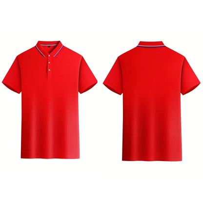 3pcs Men'S Polo Shirt Set Breathable Moisture-Wicking Wrinkle-Resistant & Quick-Dry Business Classic Style Men's Christmas Gifts